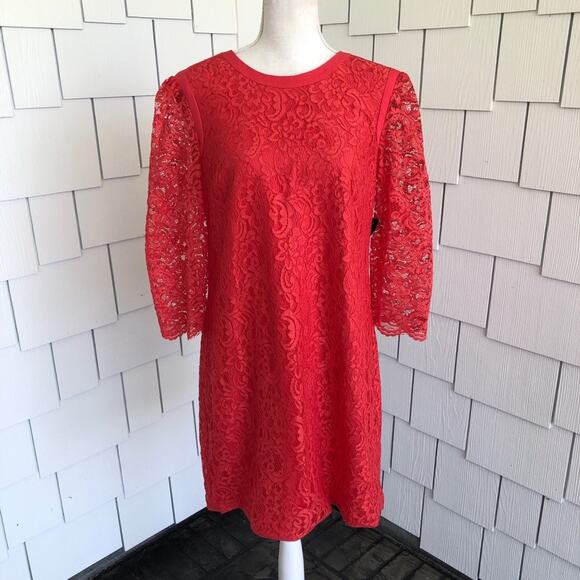 CYNTHIA STEFFE Women's Pomegranates Three Quarter Sleeve Hallie Dress sz 8 - Picture 1 of 5